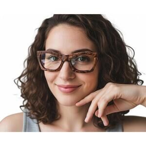 Vue dc Sly Women Eyeglasses France | Brown Marble Cat-Eye Frame